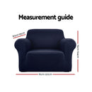 Sofa Cover Elastic Stretchable Couch Covers Navy 1 Seater
