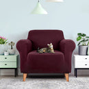 Sofa Cover Elastic Stretchable Couch Covers Burgundy 1 Seater