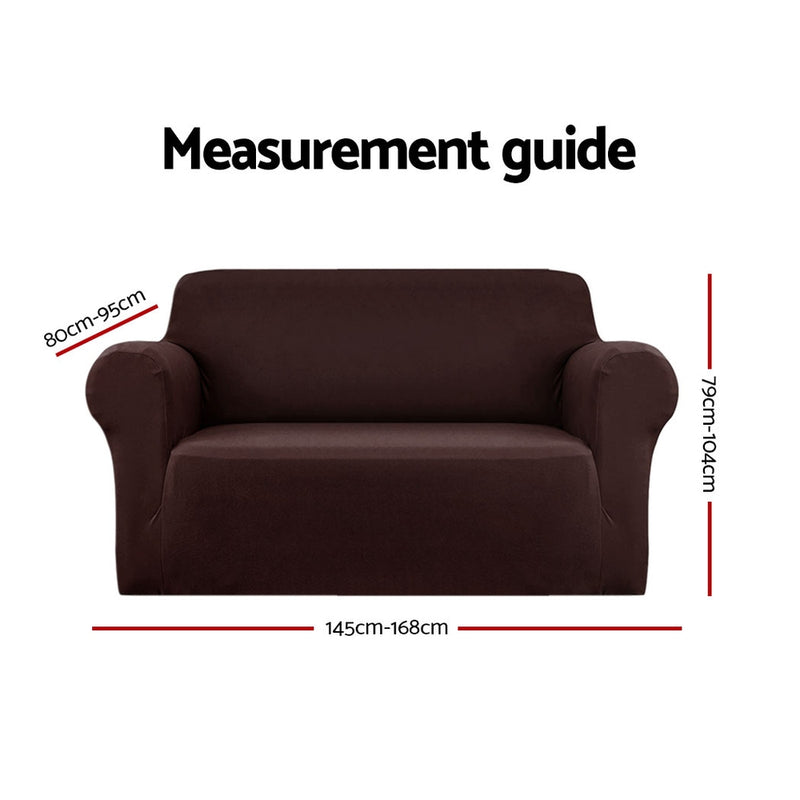 Sofa Cover Elastic Stretchable Couch Covers Coffee 2 Seater