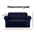 Sofa Cover Elastic Stretchable Couch Covers Navy 2 Seater