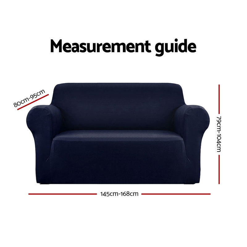 Sofa Cover Elastic Stretchable Couch Covers Navy 2 Seater