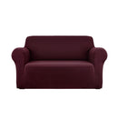 Sofa Cover Elastic Stretchable Couch Covers Burgundy 2 Seater