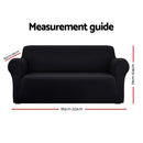 Sofa Cover Elastic Stretchable Couch Covers Black 3 Seater