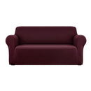 Sofa Cover Elastic Stretchable Couch Covers Burgundy 3 Seater