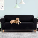 Sofa Cover Elastic Stretchable Couch Covers Black 4 Seater