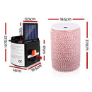 Giantz 5KM Solar Electric Fence Energiser Energizer 0.15J + 2000M Poly Fencing Wire Tape Farm + 25pcs Insulators
