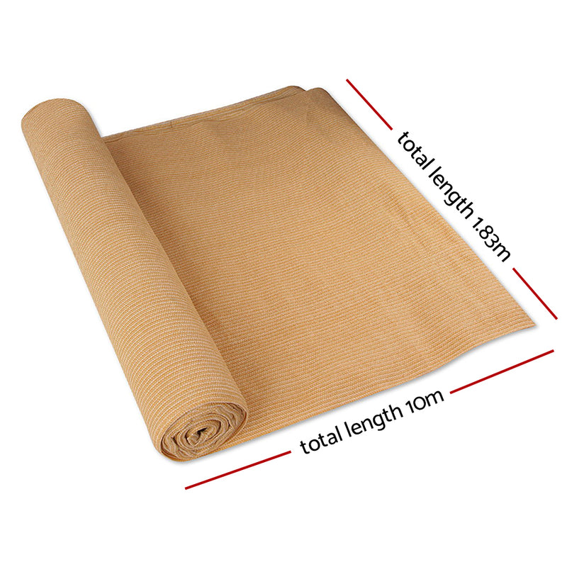 1.83 x 10m Shade Sail Cloth - Beige