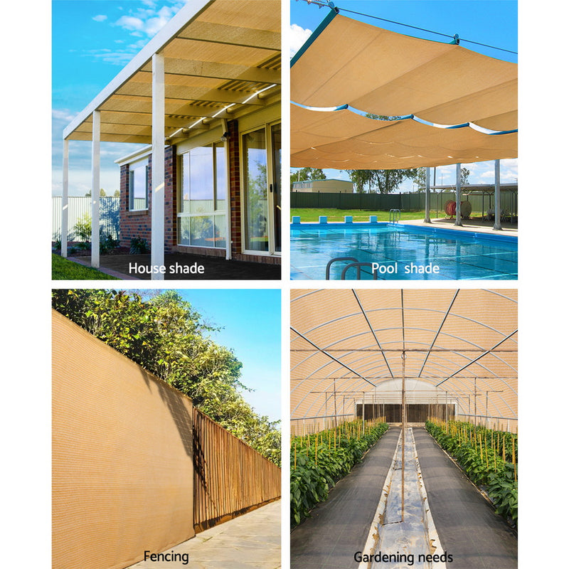 1.83 x 10m Shade Sail Cloth - Beige