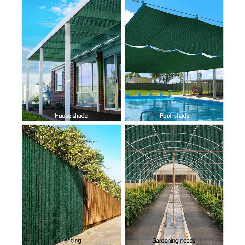 70% Sun Shade Cloth Shadecloth Sail Roll Mesh Outdoor 175gsm 1.83x10m Green