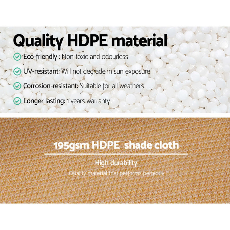 1.83 x 10m Shade Sail Cloth - Beige