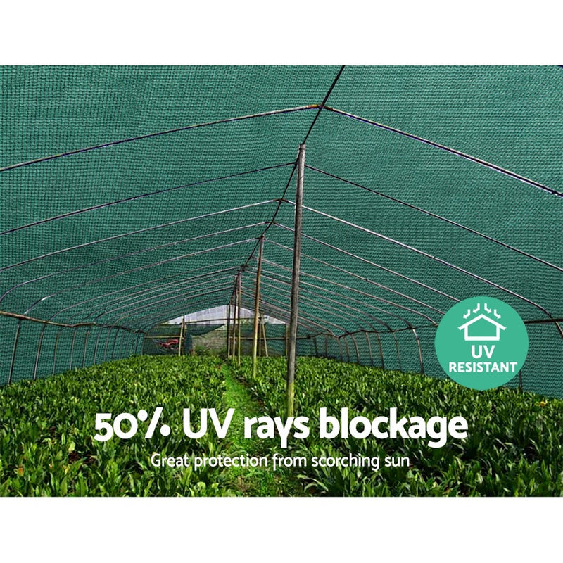 3.66x10m 50% UV Shade Cloth Shadecloth Sail Garden Mesh Roll Outdoor Green