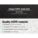 3.66x20m 50% UV Shade Cloth Shadecloth Sail Garden Mesh Roll Outdoor Black