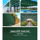 90% Sun Shade Cloth Shadecloth Sail Roll Mesh 3.66x20m 195gsm Green
