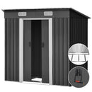 1.94 x 1.21m metal Base Garden Shed - Grey