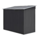 2.38 x 1.31m Steel Garden Shed - Grey