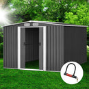 2.57 x 3.12m Garden Shed with Roof - Grey