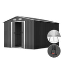 2.02 x 3.89m Metal Shed - Grey