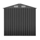 1.25 x 1.95m Steel Garden Shed - Grey
