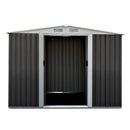 2.05 x 2.57m Steel Base Garden Shed - Grey