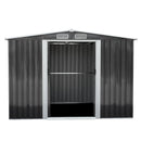 2.57 x 2.57m Steel Base Garden Shed - Grey