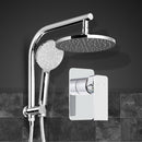 9'' Rain Shower Head Mixer Round Handheld High Pressure Wall Chrome