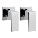 Bathroom Taps Faucet Rain Shower Head Set Hot And Cold Diverter DIY Chrome