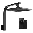 8'' Rain Shower Head Mixer Square High Pressure Wall Arm DIY Black