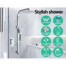10'' Rain Shower Head Mixer Round Handheld High Pressure Wall Chrome