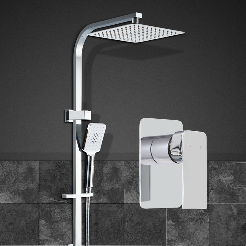 10'' Rain Shower Head Mixer Round Handheld High Pressure Wall Chrome