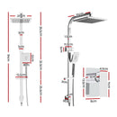 8'' Rain Shower Head Mixer Square Handheld High Pressure Wall Chrome