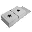 Stainless Steel Kitchen Sink 111X45CM Under/Topmount Laundry Double Bowl Silver