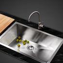 Stainless Steel Kitchen Sink 450X300MM Under/Topmount Sinks Laundry Bowl Silver