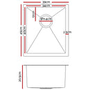 Stainless Steel Kitchen Sink 390X450MM Under/Topmount Sinks Laundry Bowl Silver