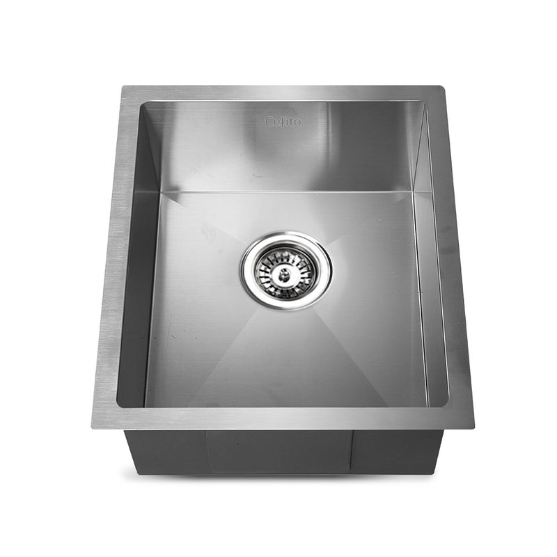 Stainless Steel Kitchen Sink 390X450MM Under/Topmount Sinks Laundry Bowl Silver
