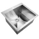 Stainless Steel Kitchen Sink 530X500MM Under/Topmount Sinks Laundry Bowl Silver
