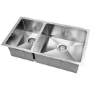 Stainless Steel Kitchen Sink 710X450MM Under/Topmount Laundry Double Bowl Silver