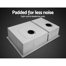 Stainless Steel Kitchen Sink 710X450MM Under/Topmount Laundry Double Bowl Silver