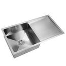 Stainless Steel Kitchen Sink 870X450MM Under/Topmount Sinks Laundry Bowl Silver