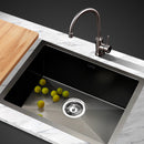 Stainless Steel Kitchen Sink 450X300MM Under/Topmount Sinks Laundry Bowl Black
