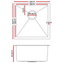 Stainless Steel Kitchen Sink 440X440MM Under/Topmount Sinks Laundry Bowl Black