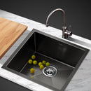 Stainless Steel Kitchen Sink 510X450MM Under/Topmount Sinks Laundry Bowl Black