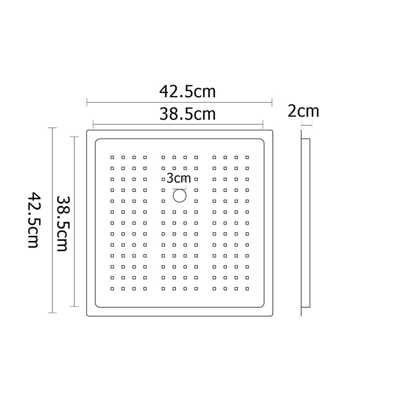 Stainless Steel Sink 425X425MM Colander Kitchen Draining Tray Strainer Silver
