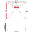 Stainless Steel Kitchen Sink 540X440MM Nano Under/Topmount Sinks Laundry Silver