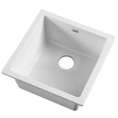 Stone Kitchen Sink 450X450MM Granite Under/Topmount Basin Bowl Laundry White