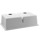 Stone Kitchen Sink 790X460MM Granite Under/Topmount Basin Double Bowl White