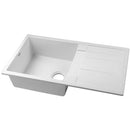Stone Kitchen Sink 855X500MM Granite Under/Topmount Basin Bowl Laundry White