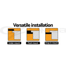 Stone Kitchen Sink Round 430MM Granite Under/Topmount Basin Bowl Laundry Black