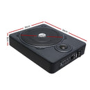 600W Black Car Subwoofer 10 Inch Ultra-Thin Speaker Audio Amplifier Under-Seat