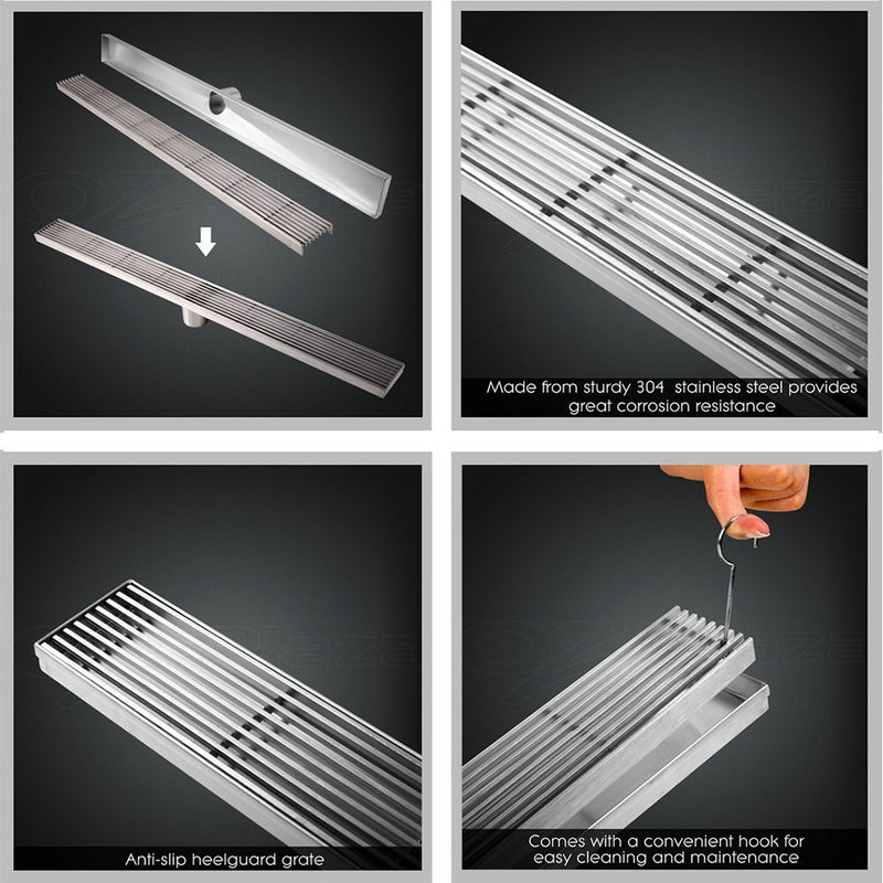 Bathroom 800mm Stainless Steel Shower Grate
