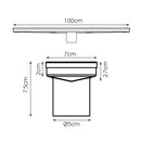 Shower Grate Square 1000mm Stainless Steel Grates Drain Floor Waste Bath